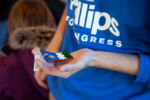 A student decorates an ornament at the Campaign Coffeehouse open house. A student decorates an ornament at the Campaign Coffeehouse open house.