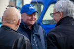 Richard Carlbom speaks with supporters. Richard Carlbom speaks with supporters.
